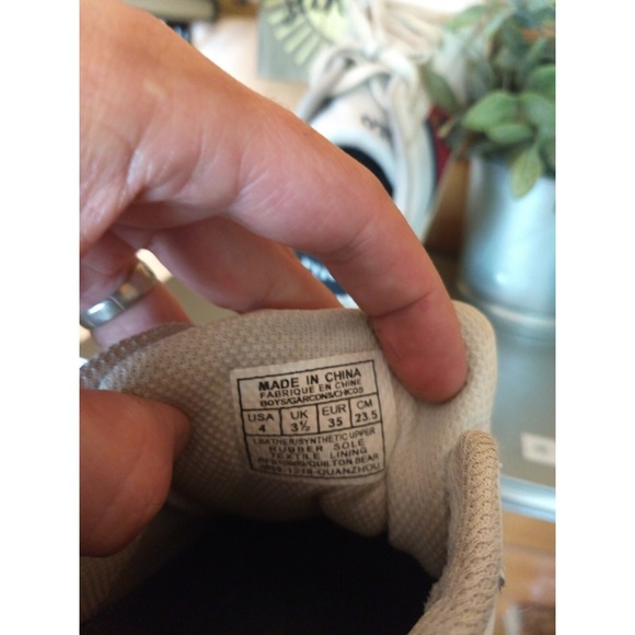 Polo Quilton Teddy Bear Sneakers US Size 4 Kids White Red Blue Shoes - Picture 5 of 5